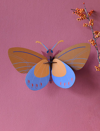 3D Ochre Costa Butterfly Wall Art shopwheninroam